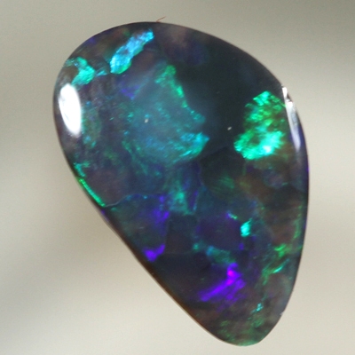 SOLID BLACK OPAL Shades of green and blue 